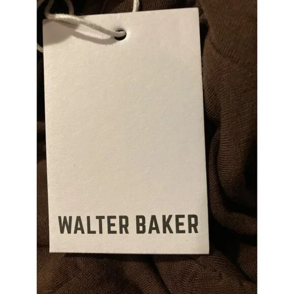 Walter Baker Long Sleeve Fitted Midi Dress Cocoa Brown Size Small New With Tag - Picture 5 of 6